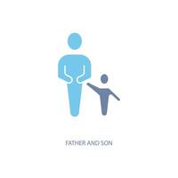 father and son concept line icon. Simple element illustration. father and son concept outline symbol design. vector