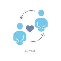 loyalty concept line icon. Simple element illustration. loyalty concept outline symbol design. vector