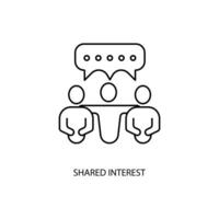 shared interest concept line icon. Simple element illustration. shared interest concept outline symbol design. vector