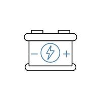 battery concept line icon. Simple element illustration. battery concept outline symbol design. vector