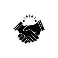 handshake concept line icon. Simple element illustration. handshake concept outline symbol design. vector