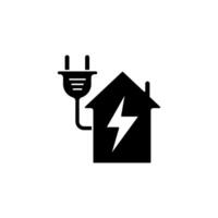 home charging concept line icon. Simple element illustration. home charging concept outline symbol design. vector