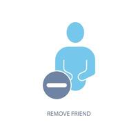 remove friend concept line icon. Simple element illustration. remove friend concept outline symbol design. vector