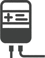 médico equipo icono vector ilustración en sello estilo