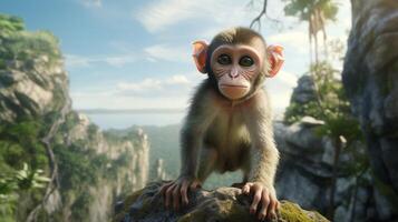 AI generated monkey high quality image photo