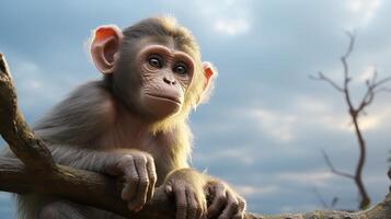 AI generated monkey high quality image photo