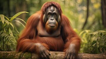 AI generated orangutan high quality image photo