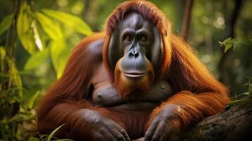 AI generated orangutan high quality image photo