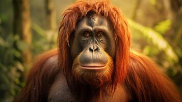 AI generated orangutan high quality image photo