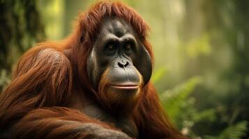 AI generated orangutan high quality image photo