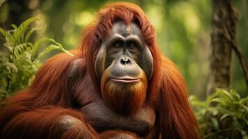 AI generated orangutan high quality image photo