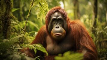 AI generated orangutan high quality image photo