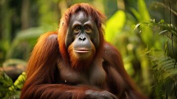 AI generated orangutan high quality image photo