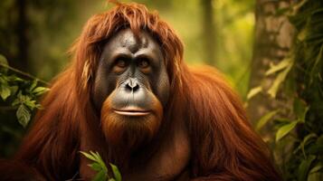 AI generated orangutan high quality image photo