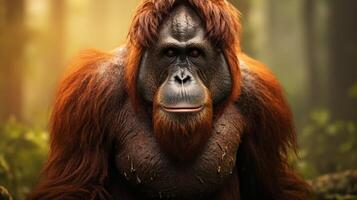 AI generated orangutan high quality image photo