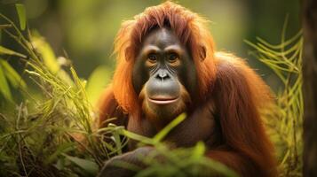 AI generated orangutan high quality image photo