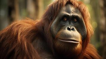 AI generated orangutan high quality image photo