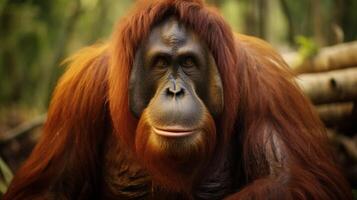 AI generated orangutan high quality image photo