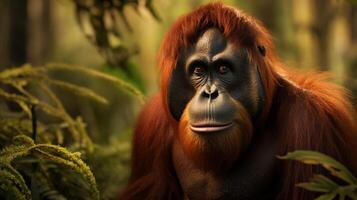 AI generated orangutan high quality image photo