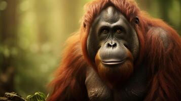 AI generated orangutan high quality image photo