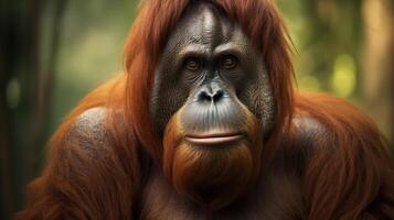 AI generated orangutan high quality image photo