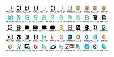 creative letter B icon set. design for business of luxury, elegant, simple. vector