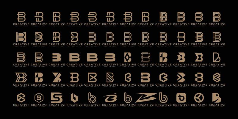 creative letter B icon set. design for business of luxury, elegant, simple.
