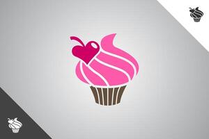 Cup cake logo. Bakery, cakes and pastries logo identity template. Perfect logo for business related to bakery, cakes and pastries. Isolated background. Vector eps 10.