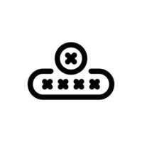Access Denied icon in trendy outline style isolated on white background. Access Denied silhouette symbol for your website design, logo, app, UI. Vector illustration, EPS10.