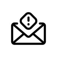 correo no deseado icono en de moda contorno estilo aislado en blanco antecedentes. correo no deseado silueta símbolo para tu sitio web diseño, logo, aplicación, ui vector ilustración, eps10.