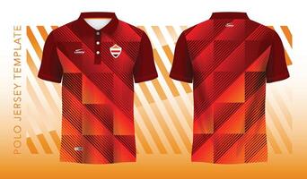 red abstract background and pattern for polo jersey sport design vector