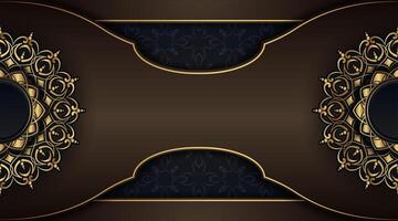 Luxury background with golden mandala ornament vector