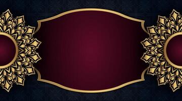 Luxury background with golden mandala ornament vector