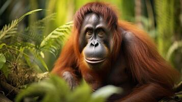 AI generated orangutan high quality image photo