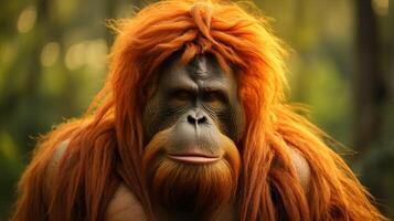 AI generated orangutan high quality image photo