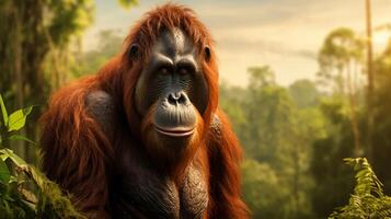 AI generated orangutan high quality image photo