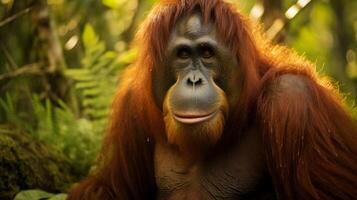 AI generated orangutan high quality image photo