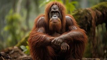 AI generated orangutan high quality image photo