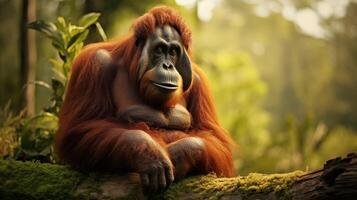 AI generated orangutan high quality image photo