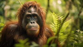 AI generated orangutan high quality image photo