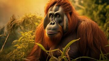 AI generated orangutan high quality image photo