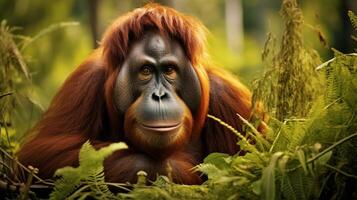 AI generated orangutan high quality image photo