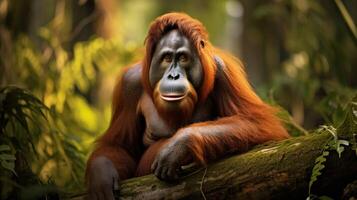 AI generated orangutan high quality image photo