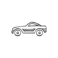 mano dibujado bosquejo icono deporte coche vector