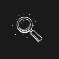 Magnifier doodle sketch illustration vector