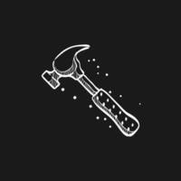 Hammer doodle sketch illustration vector