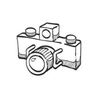 Hand drawn sketch icon panorama camera vector