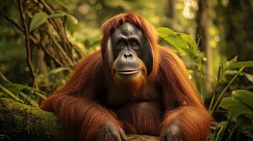 AI generated orangutan high quality image photo