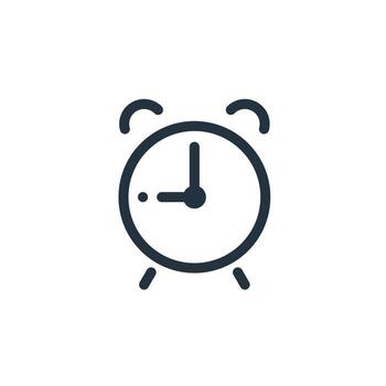 Alarm clock icon isolated on white background. alarm clock symbol for web and mobile applications. vector