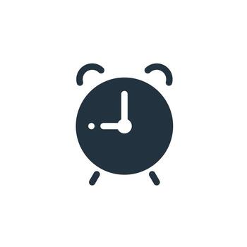 Alarm clock icon in trendy flat style isolated on white background. alarm clock symbol for web and mobile applications. vector